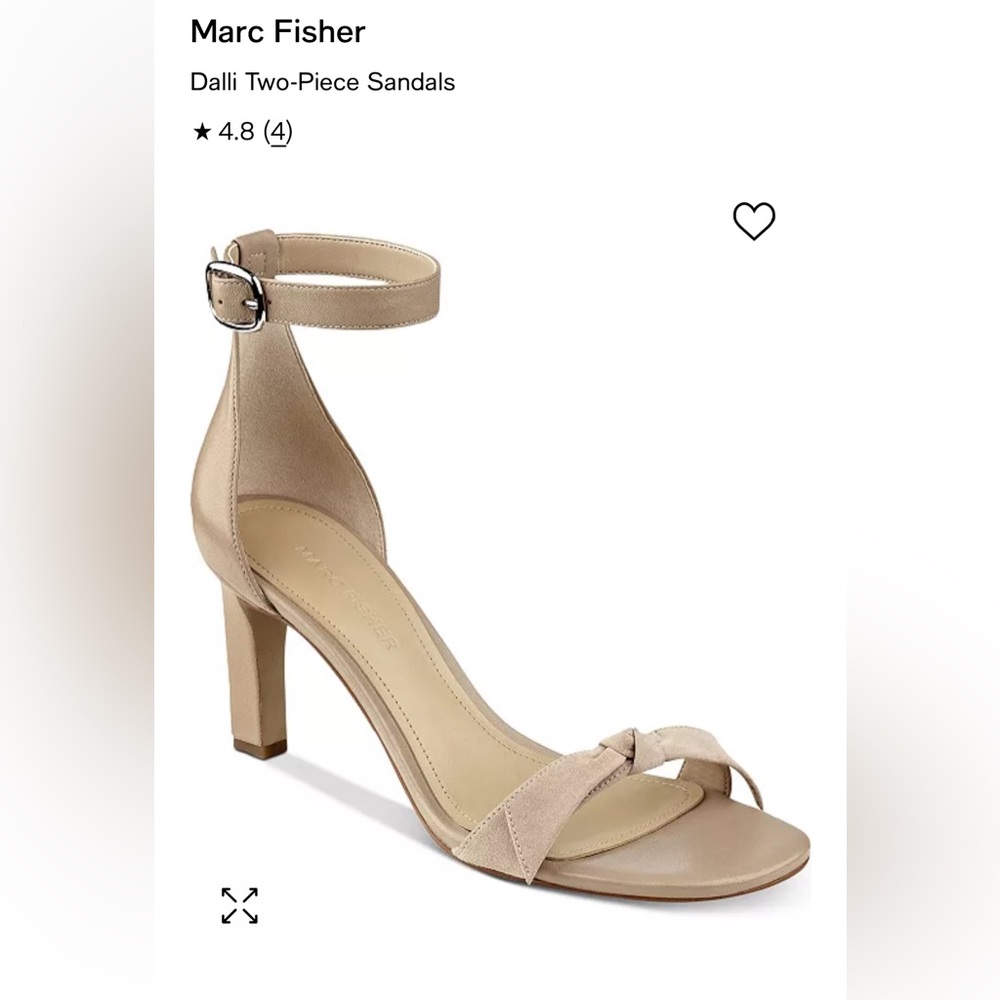 MARC FISHER Dali nude leather heels 8.5